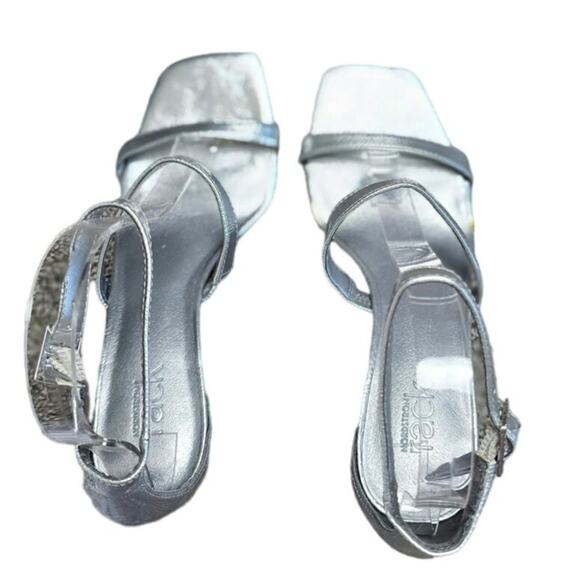 NORTHSTROM Rack nwob Adelaide Block Size 5.5 silver metallic imperfections - Picture 4 of 11